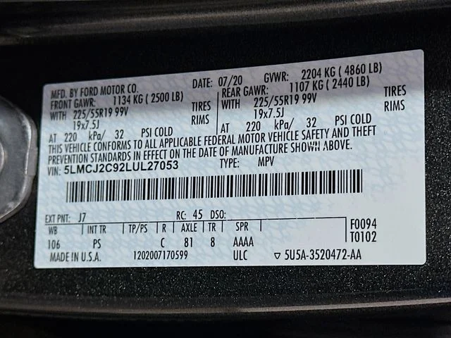 Certified Pre-Owned 2020 Lincoln Corsair Reserve