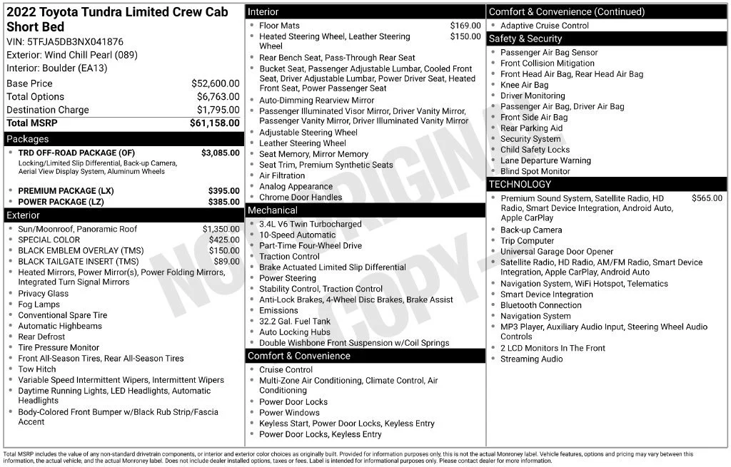 Used 2022 Off-white Toyota Limited image 7