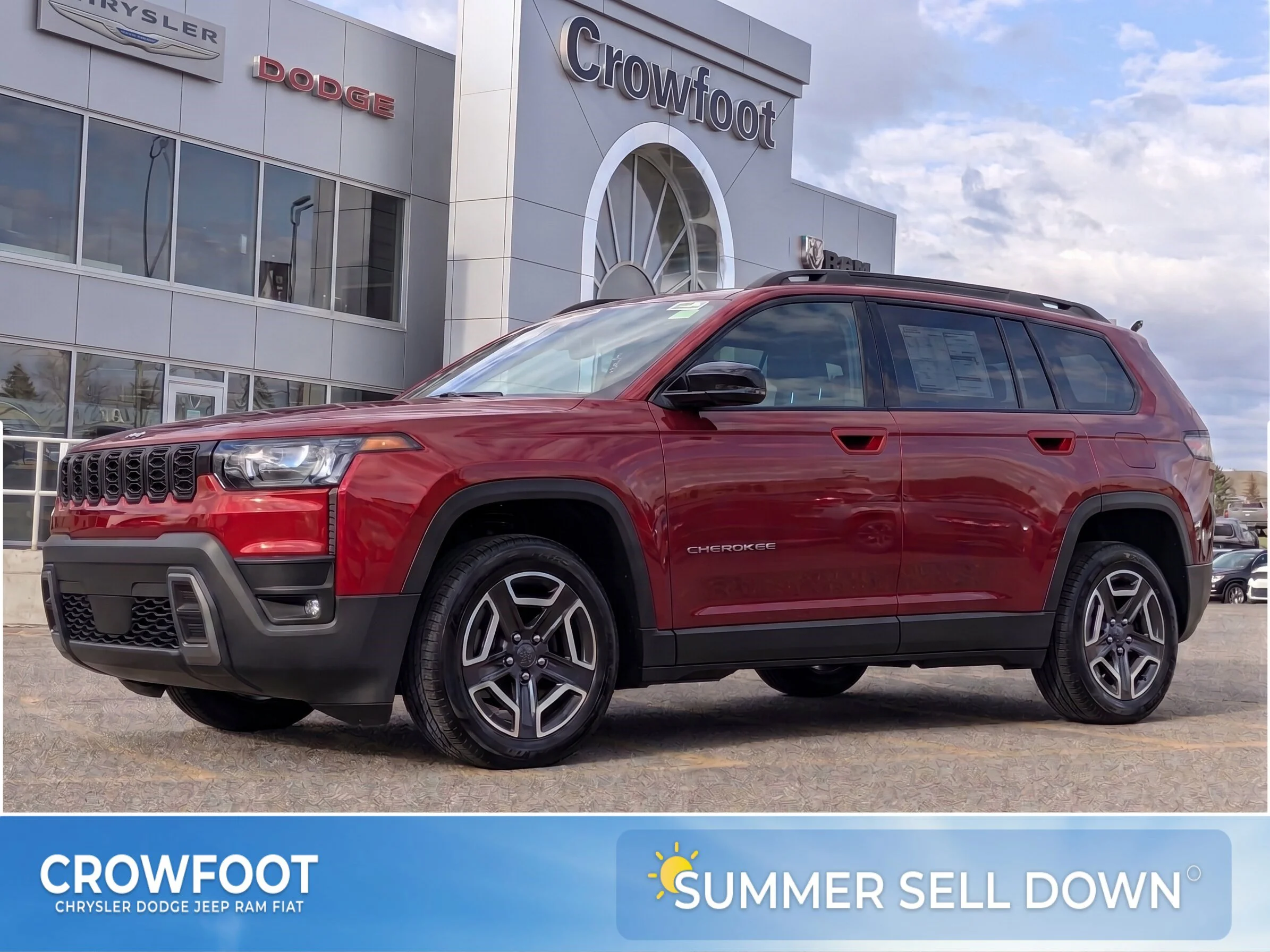 New 2026 Red Jeep Limited - - 1.6L Turbo Hybrid - Pano Sunroof - 12.3 Dsply - Pwr Liftgate - Wireless Charging & More image 1