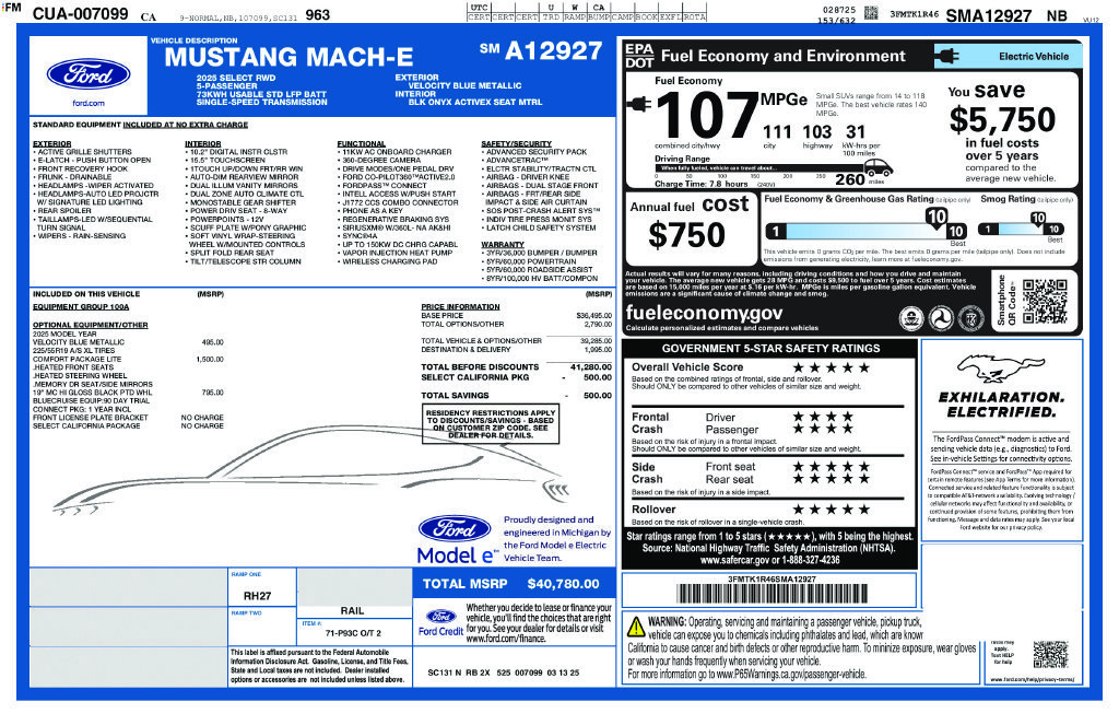 Used 2025 Blue Ford Select image 2