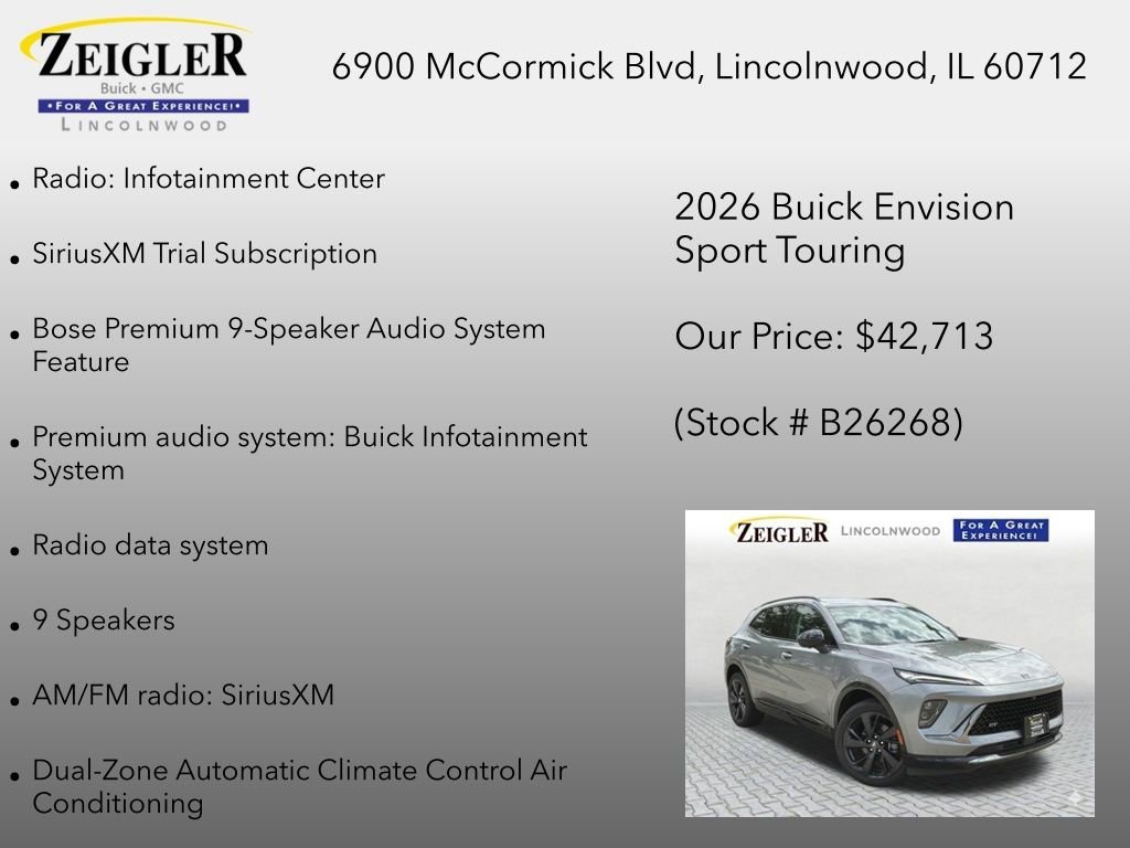 New 2026 Moonstone Gray Metallic Buick Sport Touring image 12