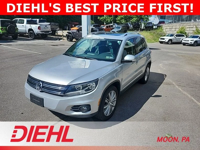 Used 2014 Volkswagen Tiguan SEL with VIN WVGAV3AX3EW624474 for sale in Carnot-Moon, PA