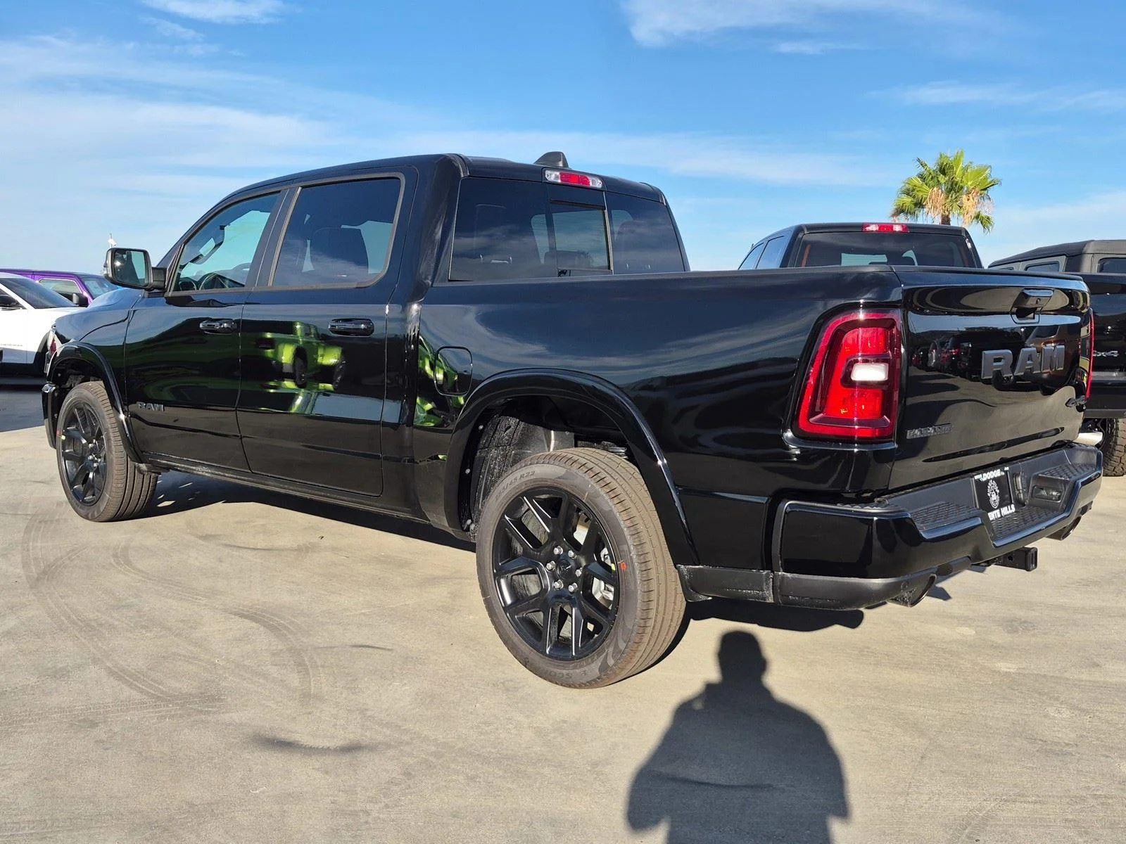 New 2026 Diamond Black Crystal Pearl-Coat Exterior Paint RAM Laramie image 4