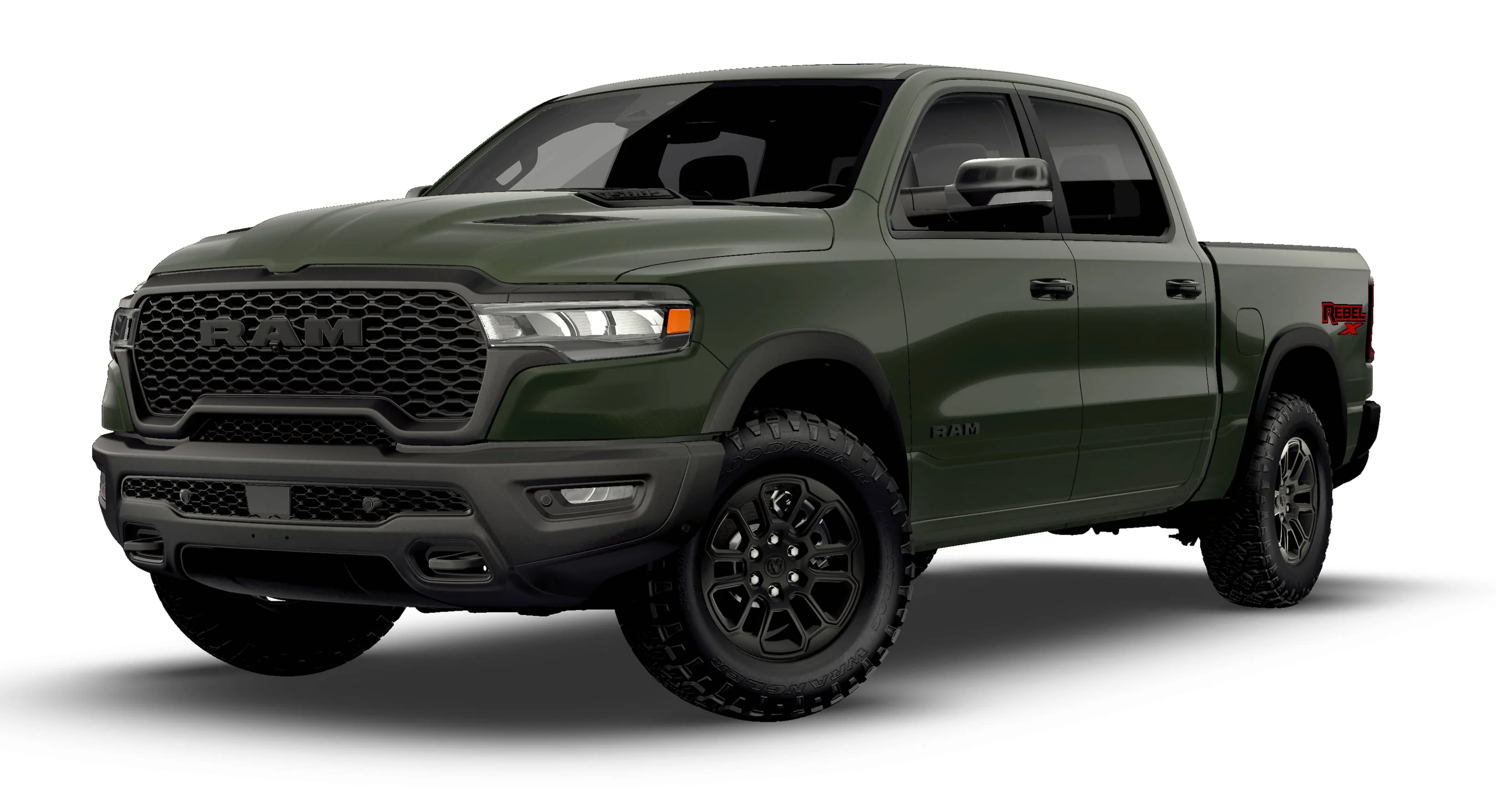 New 2026 Serrano-Green Metallic Exterior Paint RAM Rebel image 13