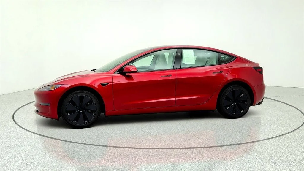 Used 2026 Ultra Red Tesla Long Range RWD w/ White & Black Premium Interior image 8