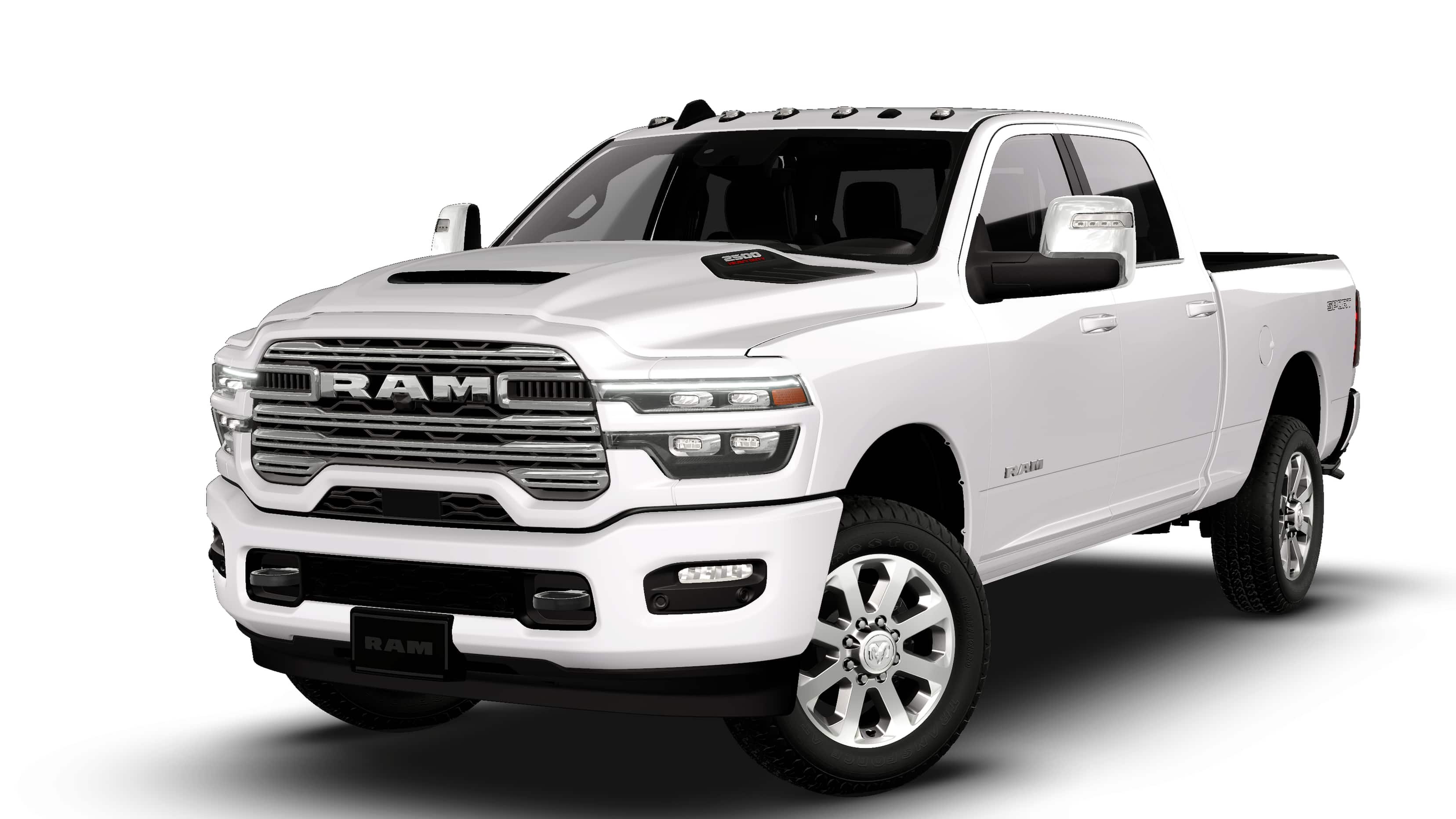 New 2026 Bright White Clear-Coat Exterior Paint RAM Laramie image 13