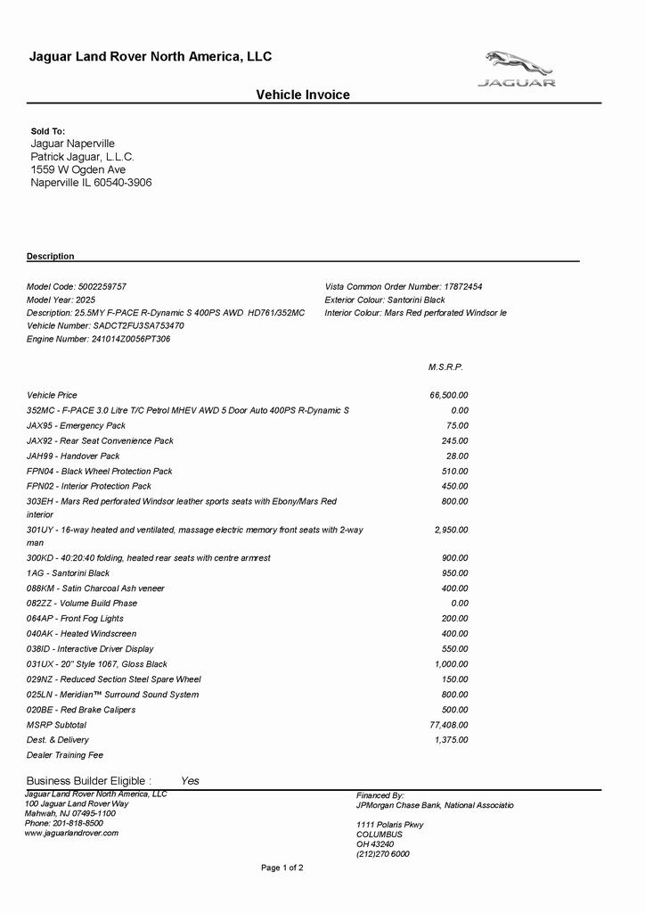 2025 JAGUAR F-PACE - Image 2
