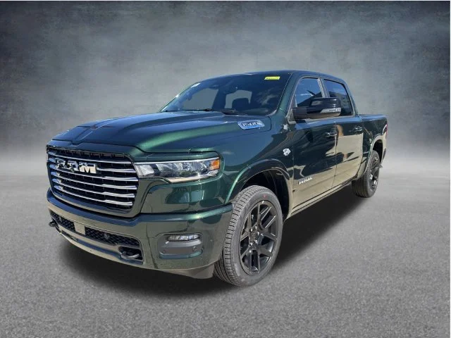 New 2026 Serrano-Green Metallic Exterior Paint RAM Laramie image 3
