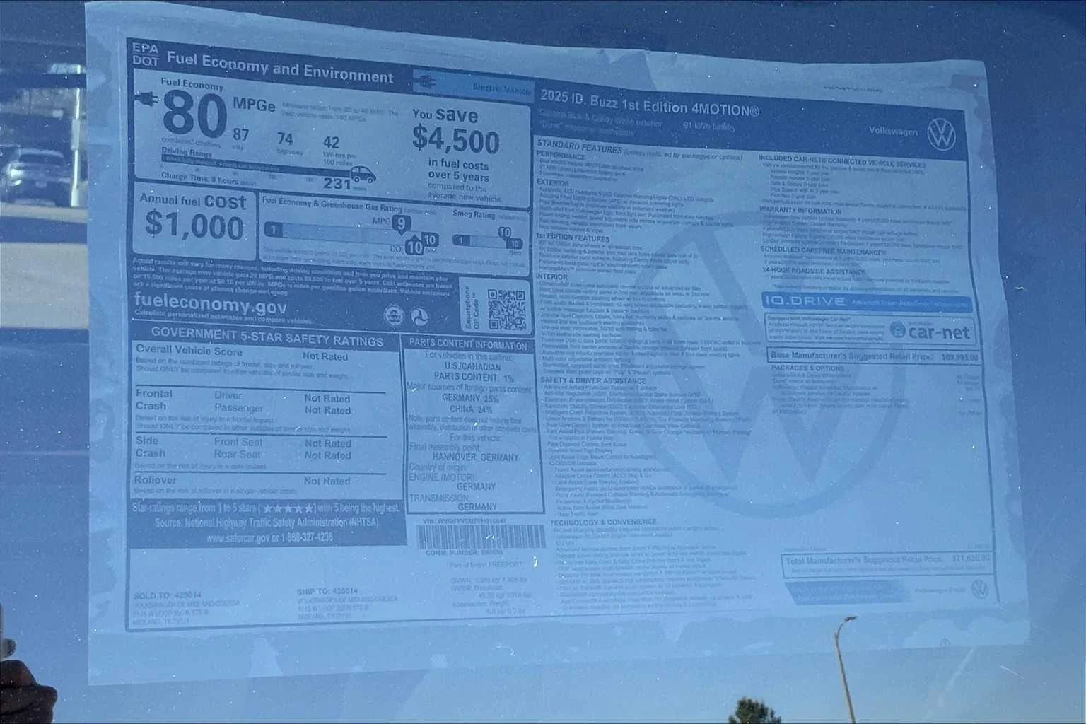 New 2025 Cabana Blue/Candy White Volkswagen 1st Edition image 21