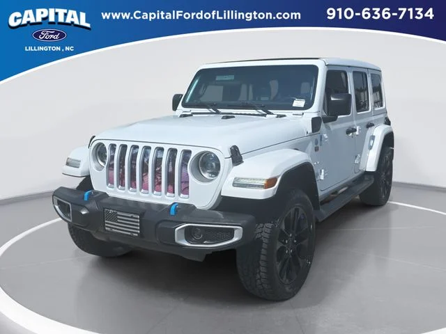 Used 2023 White Jeep Sahara 4xe image 1