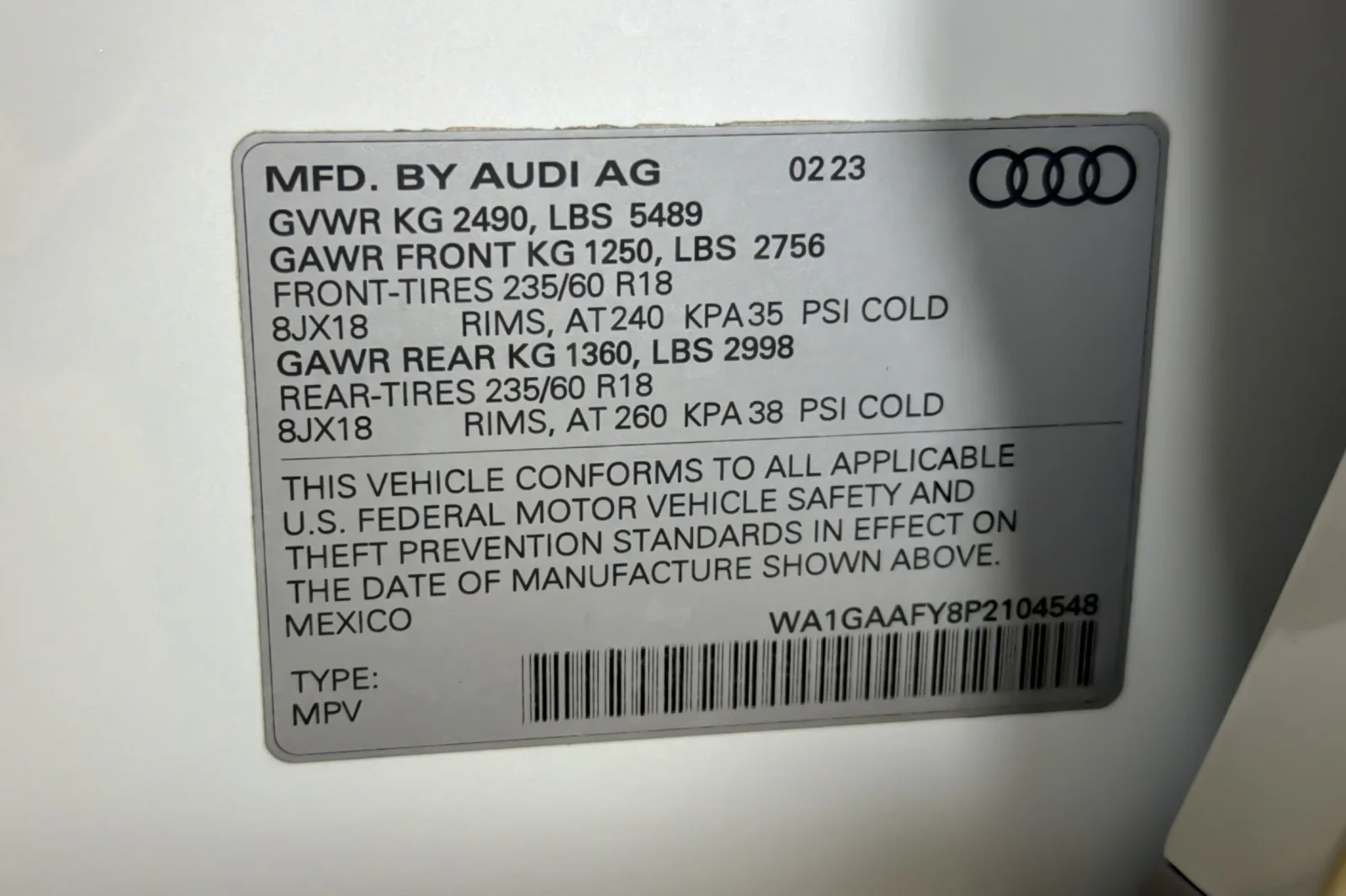 Used 2023 Glacier White Metallic Audi S line Premium 45 TFSI quattro image 26