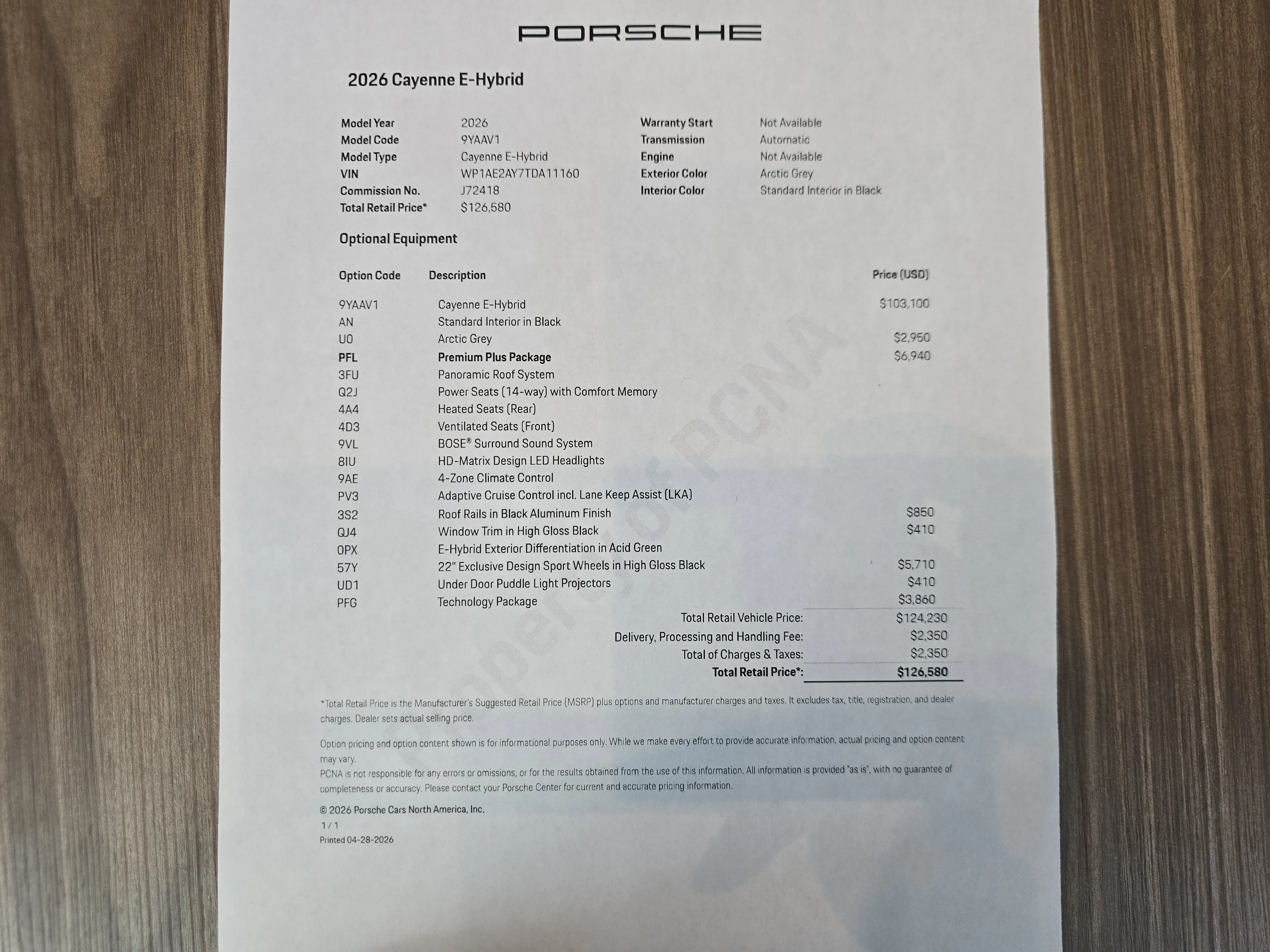 New 2026 Arctic Grey Porsche E-Hybrid image 29
