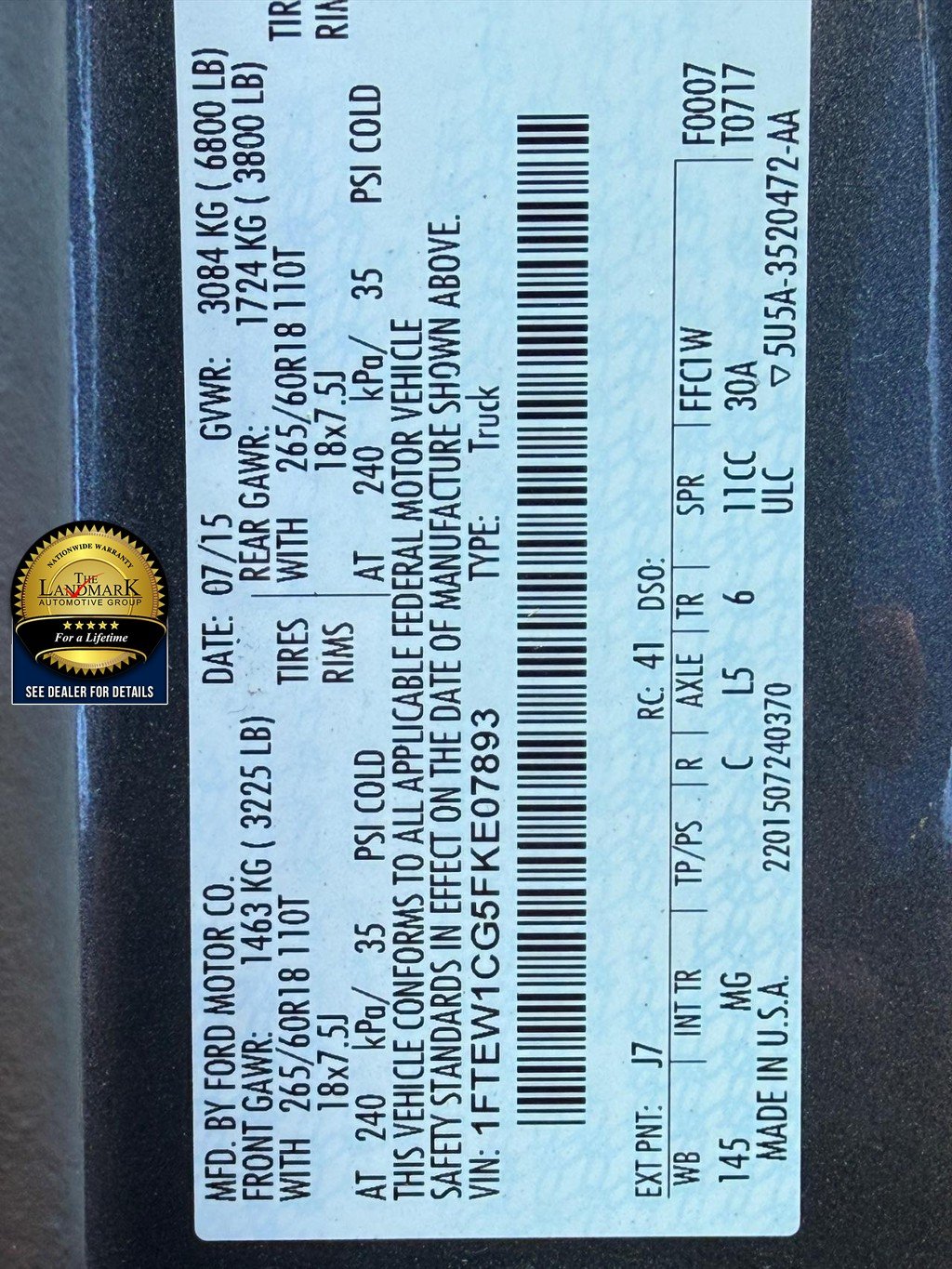 Used 2015 Magnetic Metallic Ford 2WD SuperCrew 145" XLT image 21
