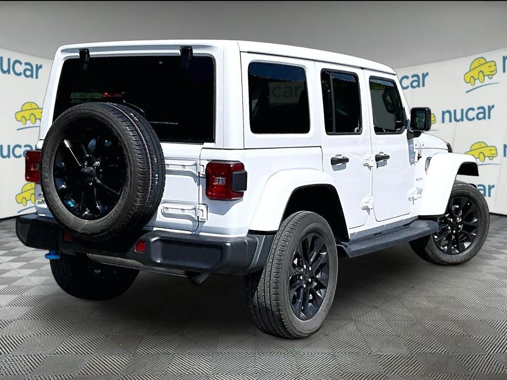 Used 2023 Bright White Clearcoat Jeep Sahara 4xe image 6