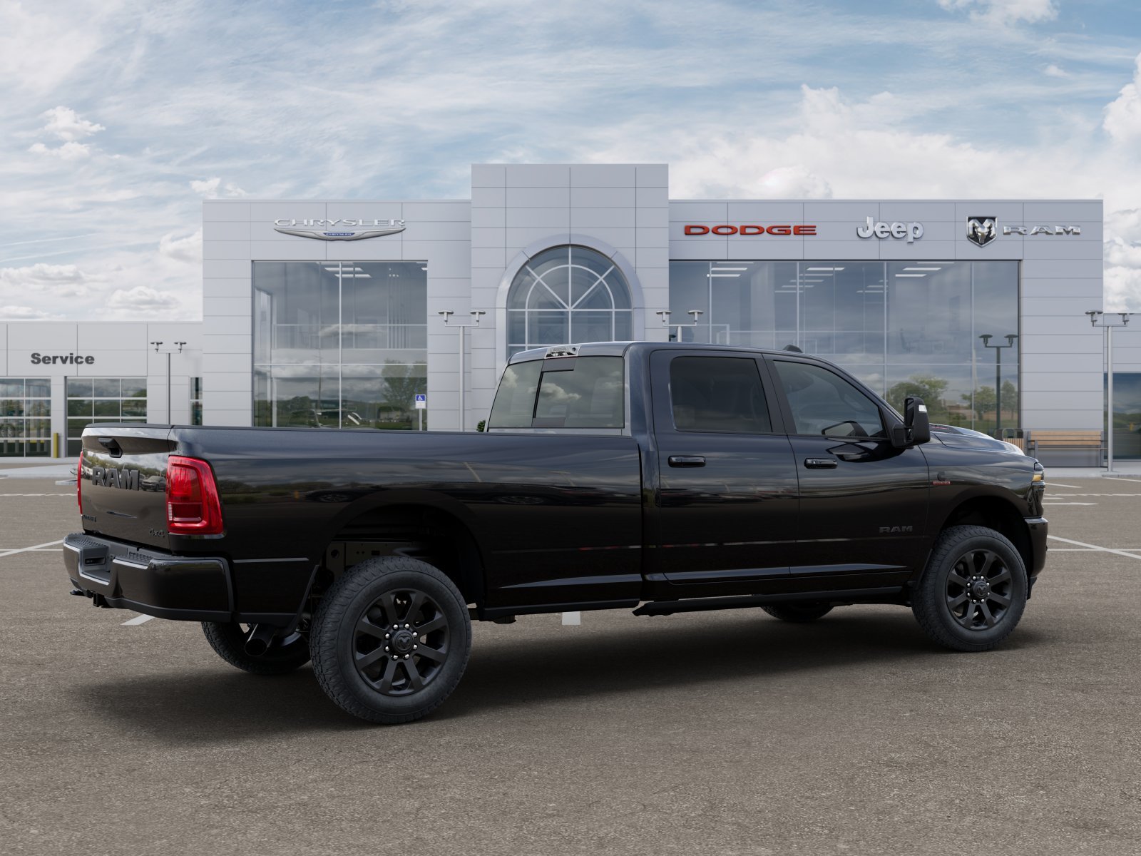 New 2025 Diamond Black Crystal Pearl-Coat Exterior Paint RAM Laramie image 41