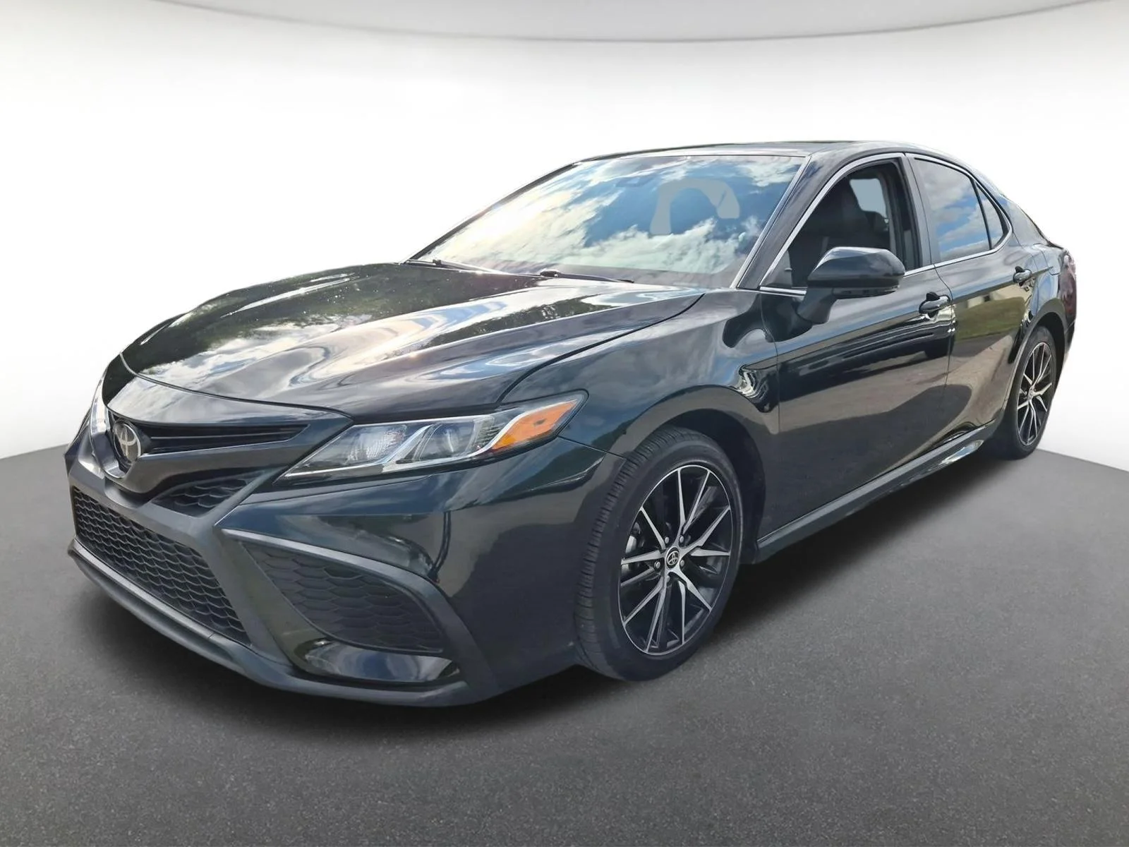 Used 2024 Midnight Black Metallic Toyota SE image 1