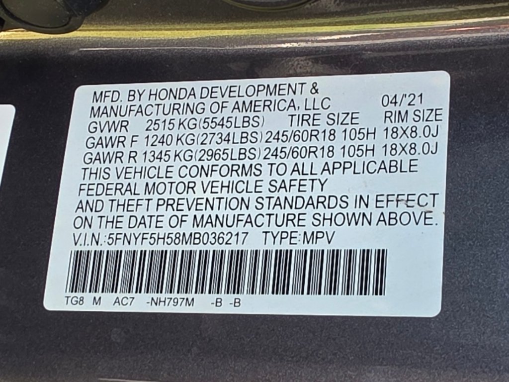 Used 2021 Gray Honda EX-L image 35