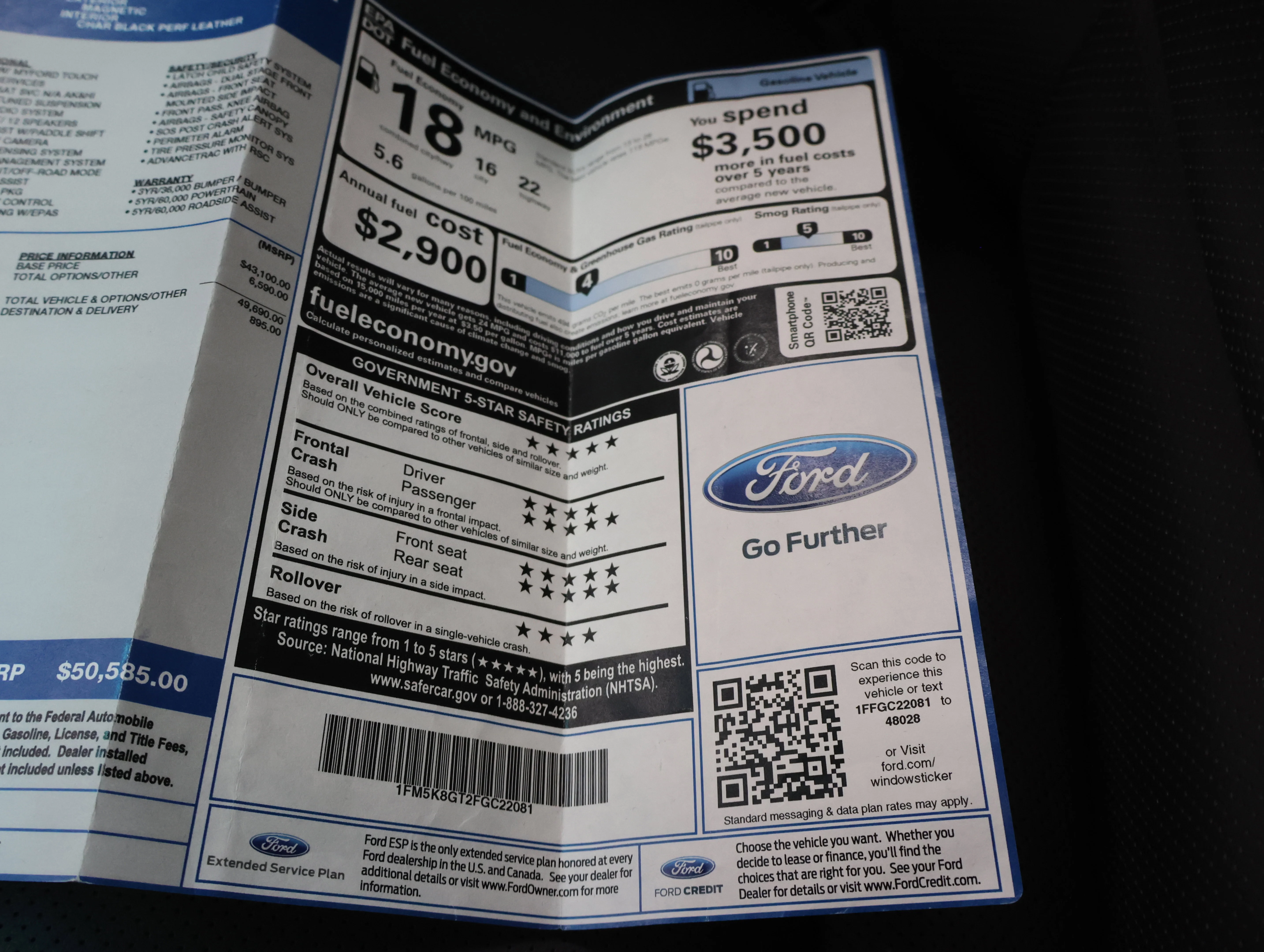 Used 2015 Magnetic Metallic Ford Sport image 58