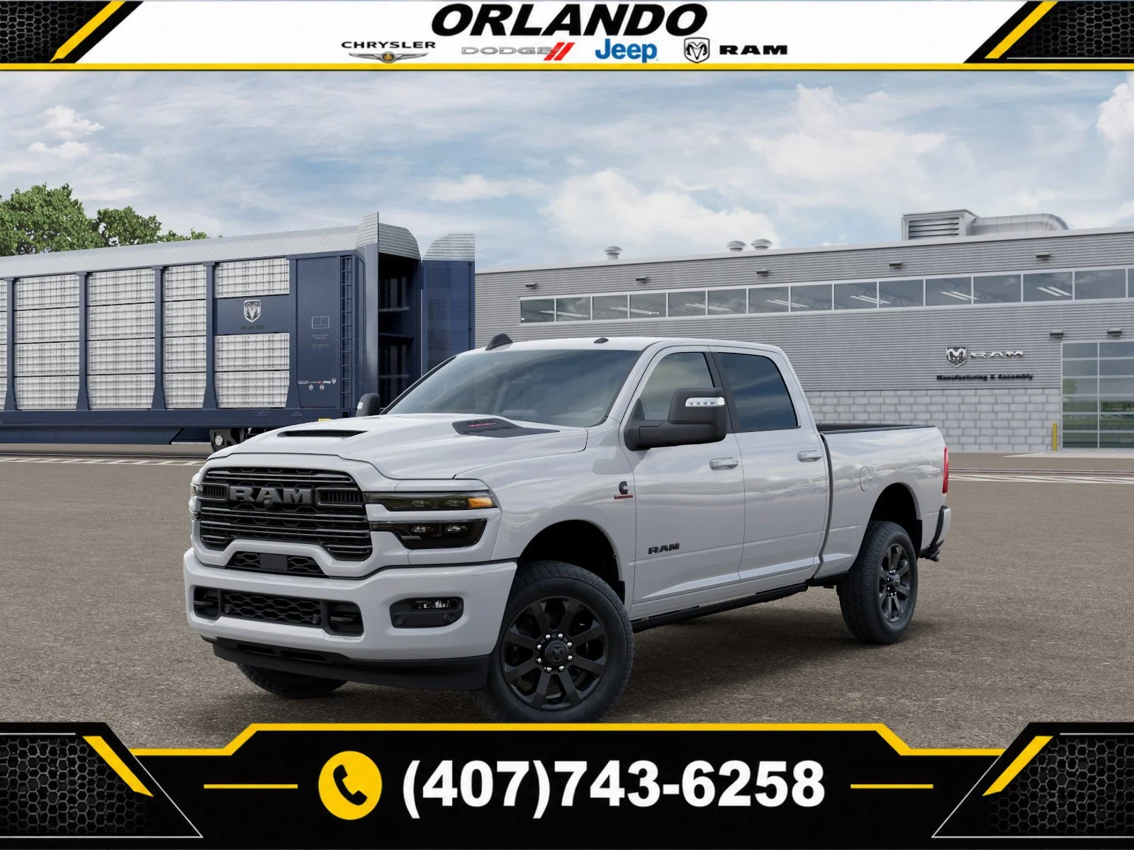 New 2026 Bright White Clearcoat Ram Laramie image 1