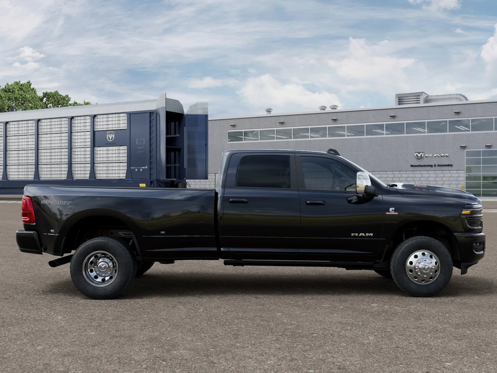 New 2026 Diamond Black Crystal Pearl-Coat Exterior Paint RAM LARAMIE image 12