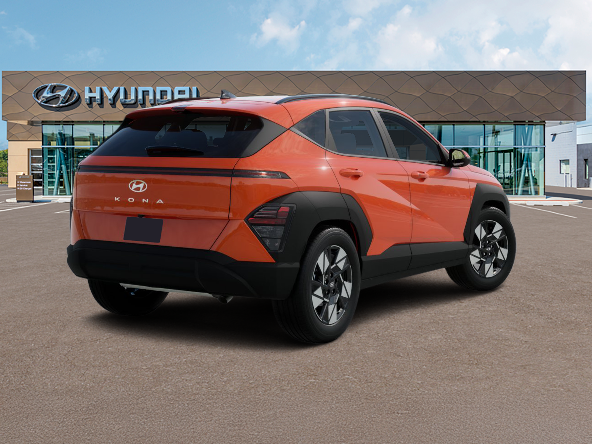 New 2025 Orange Hyundai SEL FWD image 4
