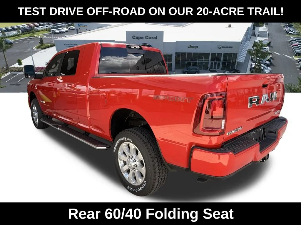 New 2026 Flame Red Clear-Coat Exterior Paint RAM Laramie image 6