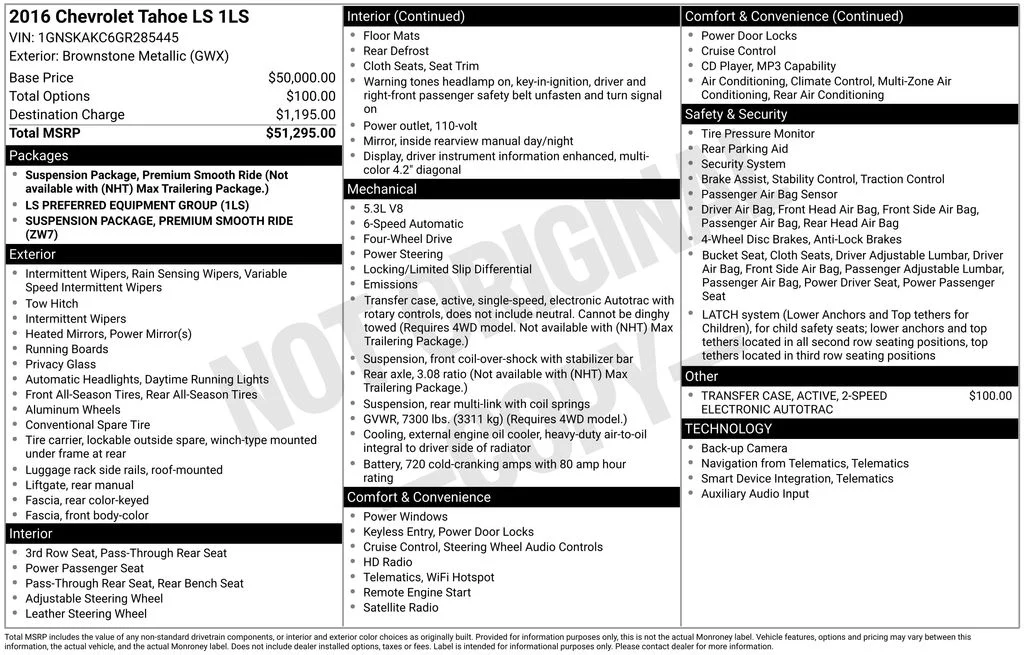 Used 2016 Brown Chevrolet LS image 3