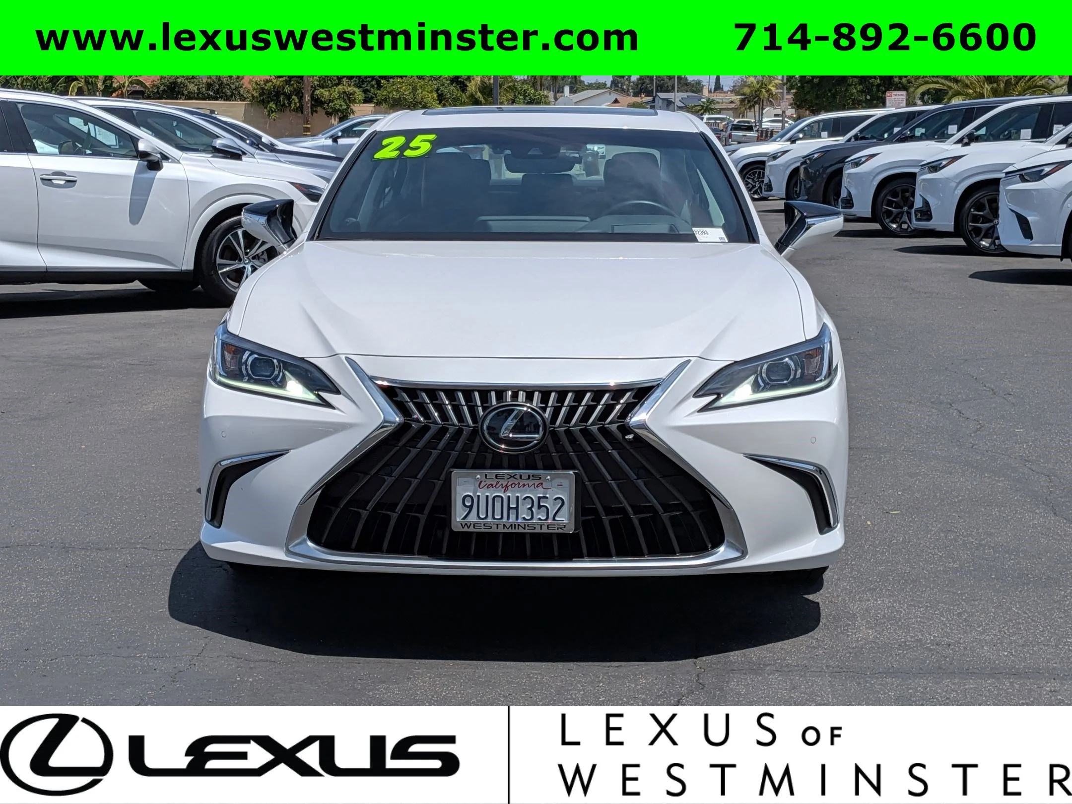Certified Used 2025 EMINENT WHITE PEARL Lexus ES 300h image 2