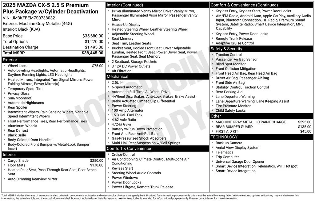 Certified Used 2025 Gray Mazda 2.5 S Premium Plus Package image 28
