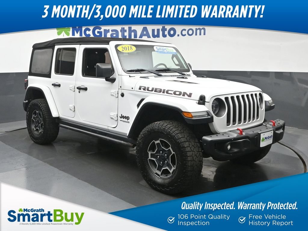 Used 2018 White Jeep Unlimited Rubicon image 1
