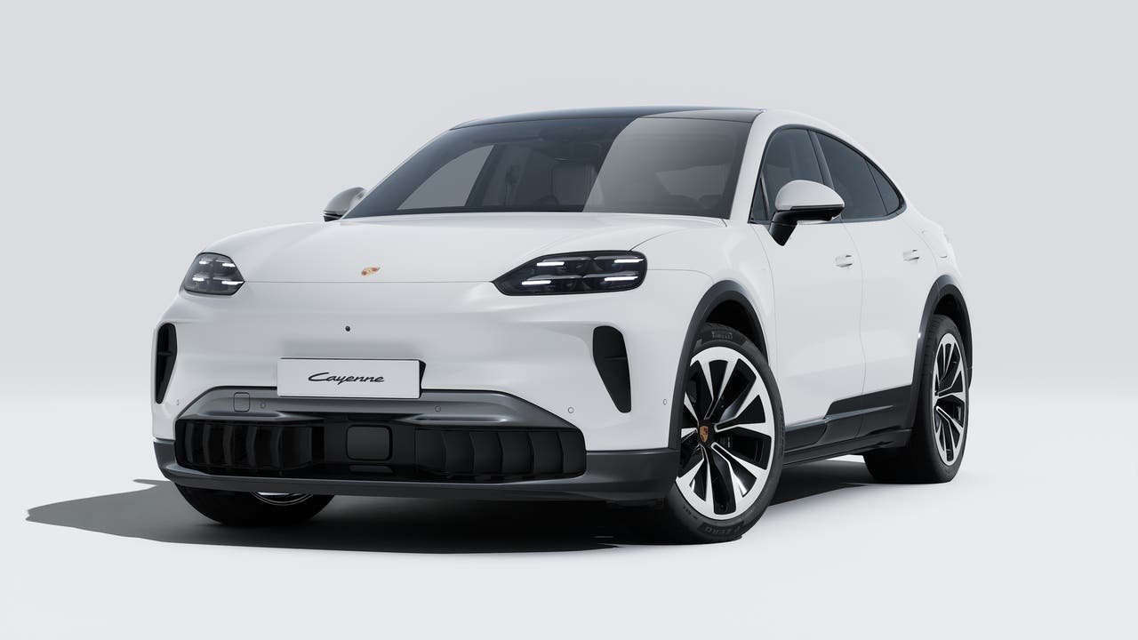 New 2026 White Porsche Coupe Electric image 1