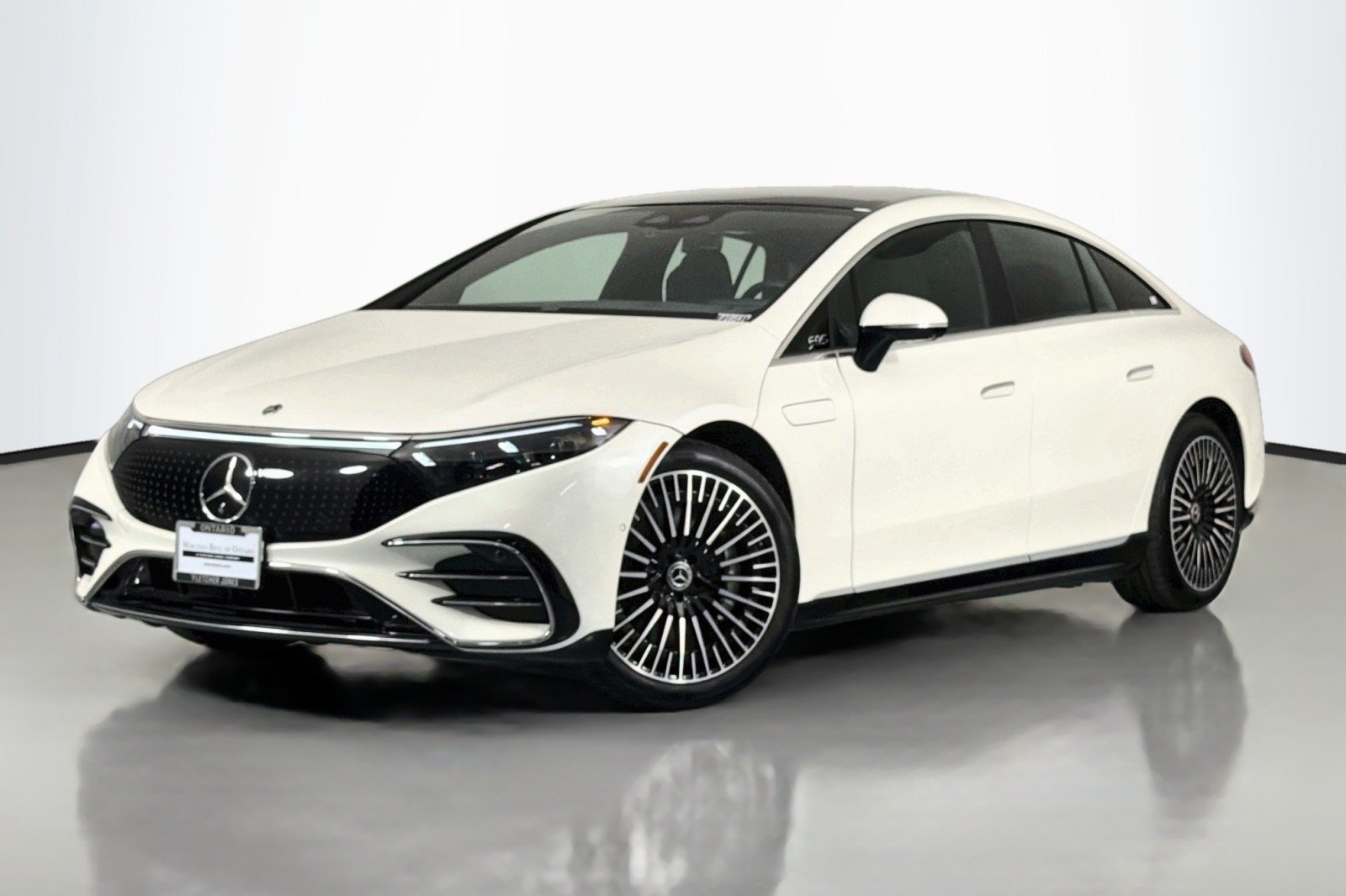 Certified Used 2023 MANUFAKTUR Diamond White Mercedes-Benz EQS 450+ image 1