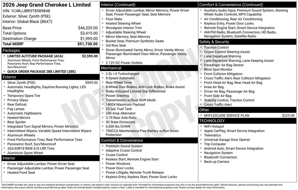New 2026 Silver Zynith Exterior Paint Jeep Limited image 9