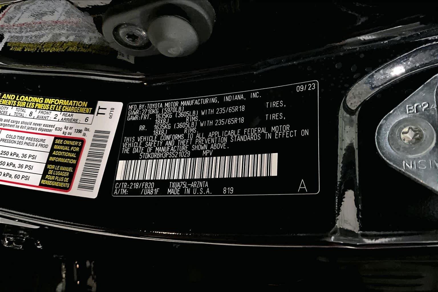 Used 2023 Midnight Black Metallic Toyota L image 37