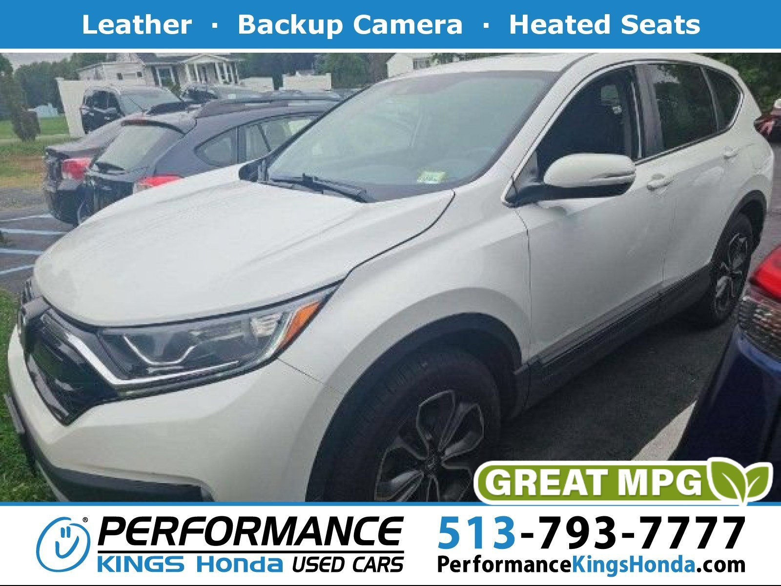 Used 2021 Platinum White Pearl Honda EX-L image 1