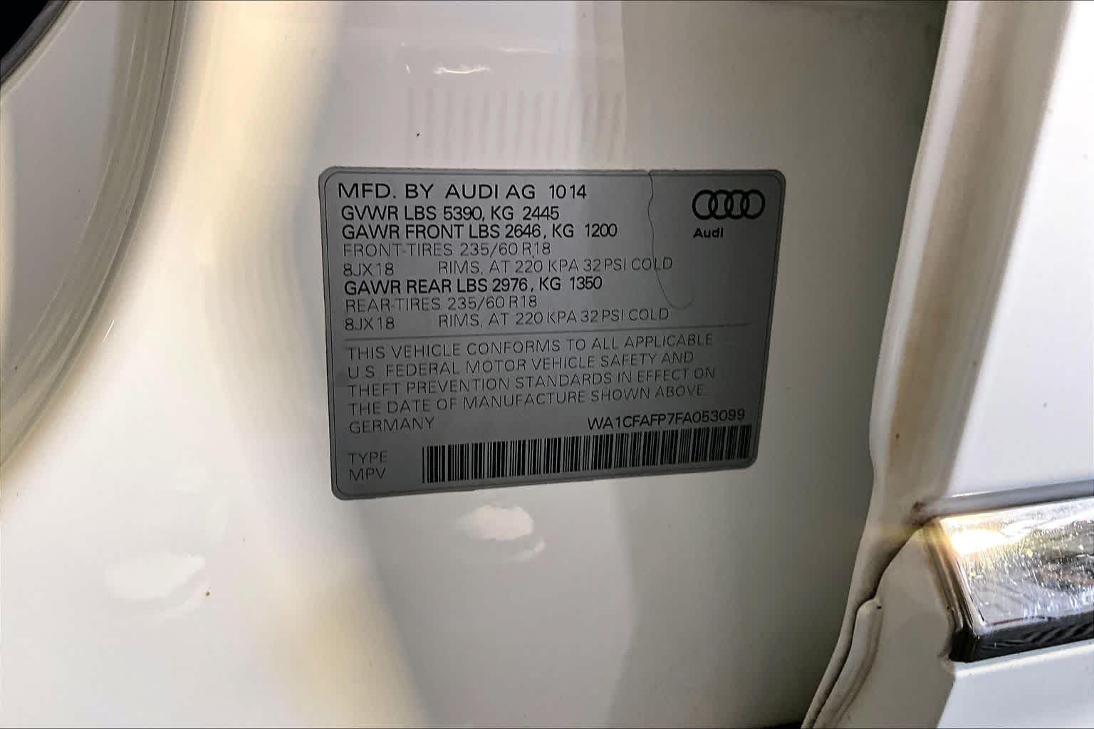 Used 2015 Ibis White Audi Premium image 34