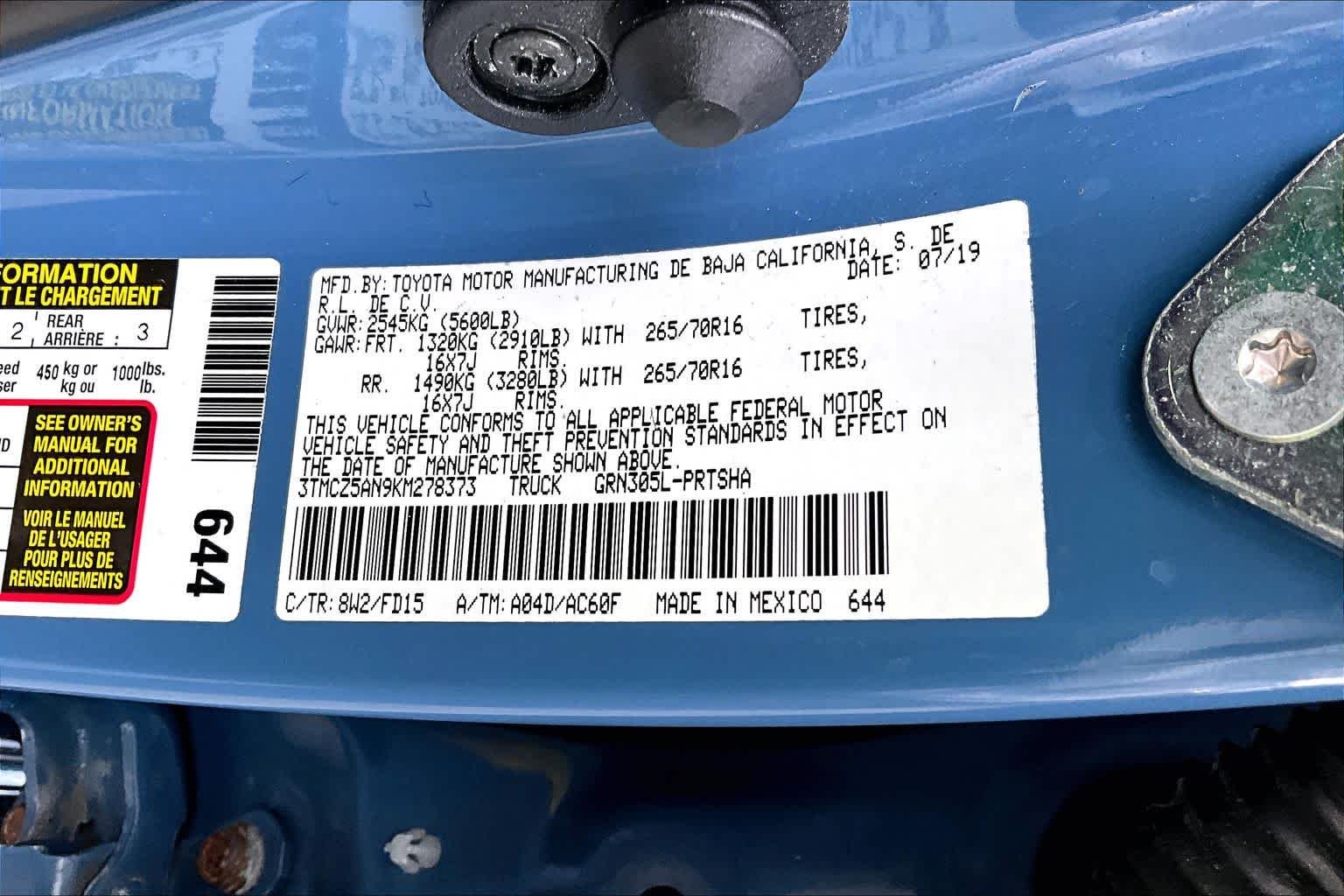 Used 2019 Cavalry Blue Toyota TRD Off Road image 33