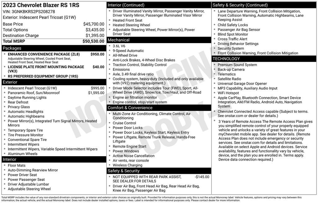 Used 2023 Beige Chevrolet RS image 6