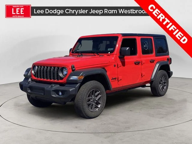 Certified Used 2025 Firecracker Red Clearcoat Jeep Sport S image 1