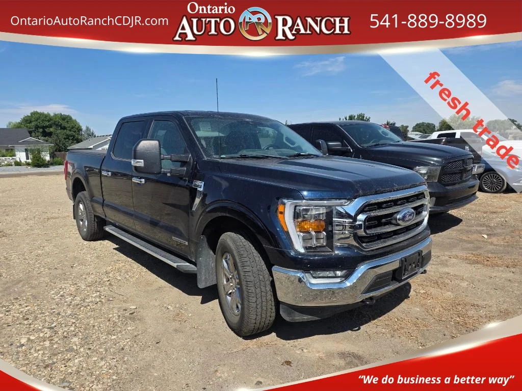 Used 2022 Antimatter Blue Metallic Ford XLT image 1