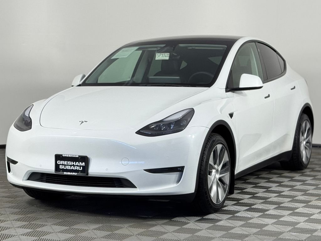 Used 2021 Pearl White Multi-Coat Tesla Long Range image 3