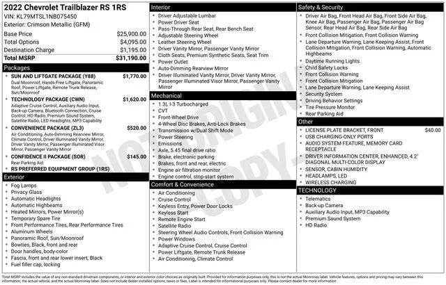 Used 2022 Red Chevrolet RS image 33