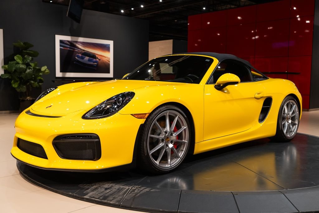 Used 2016 Racing Yellow Porsche Spyder image 40