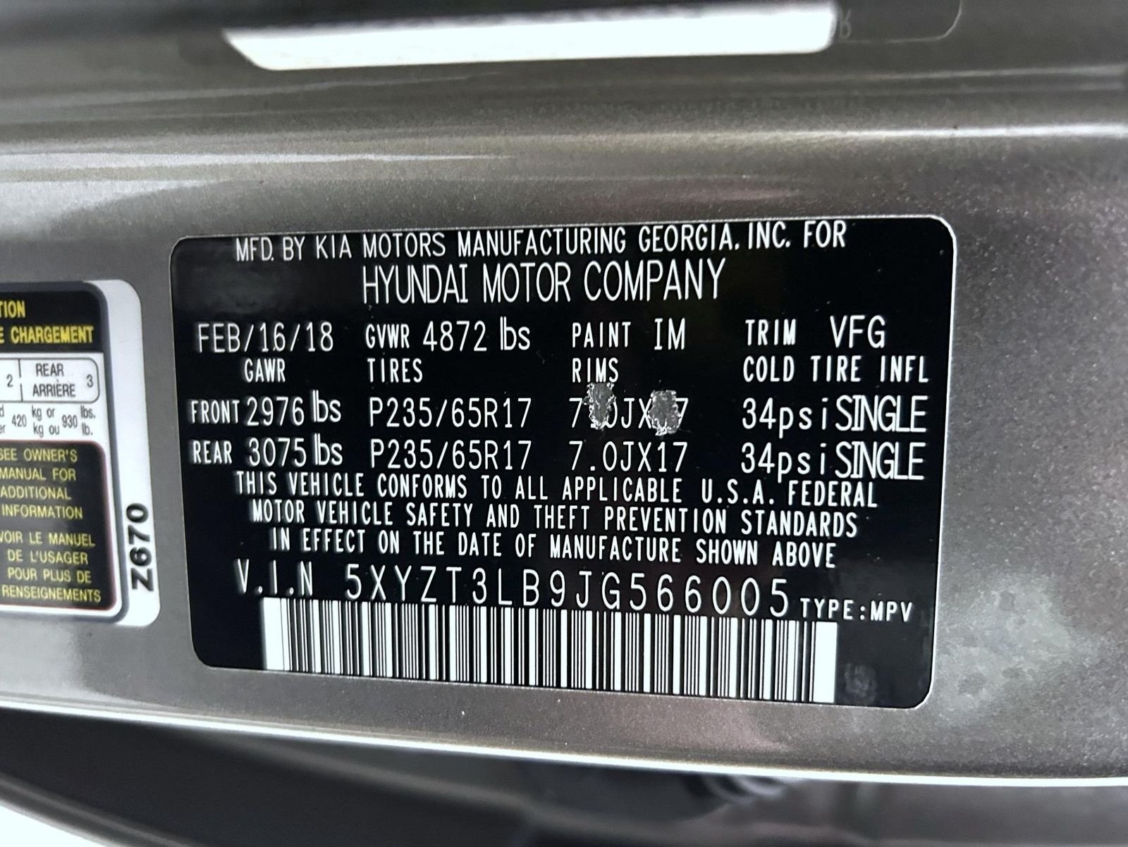 Used 2018 Gray Hyundai 2.4 Base image 25