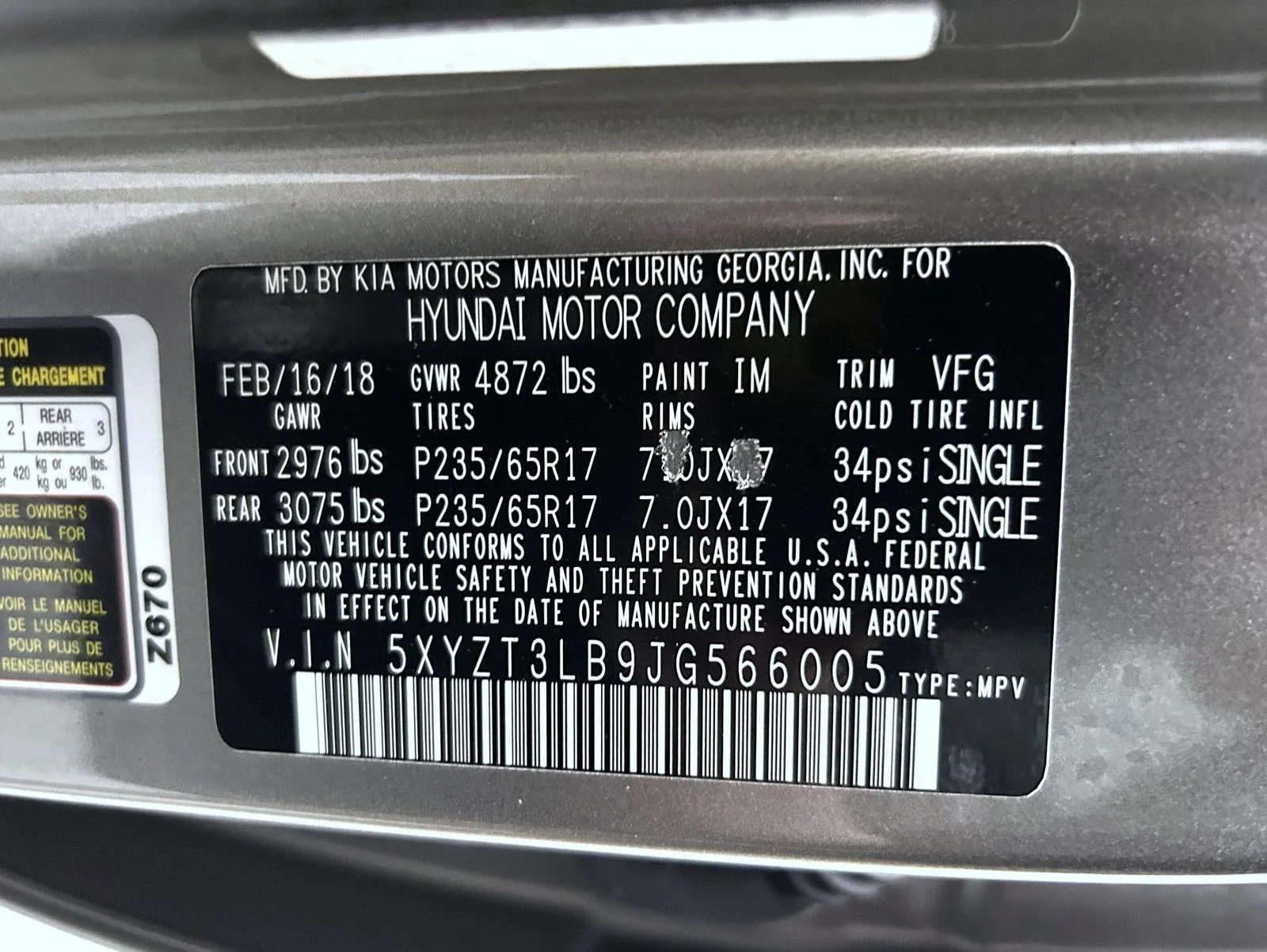 Used 2018 Gray Hyundai 2.4 Base image 25