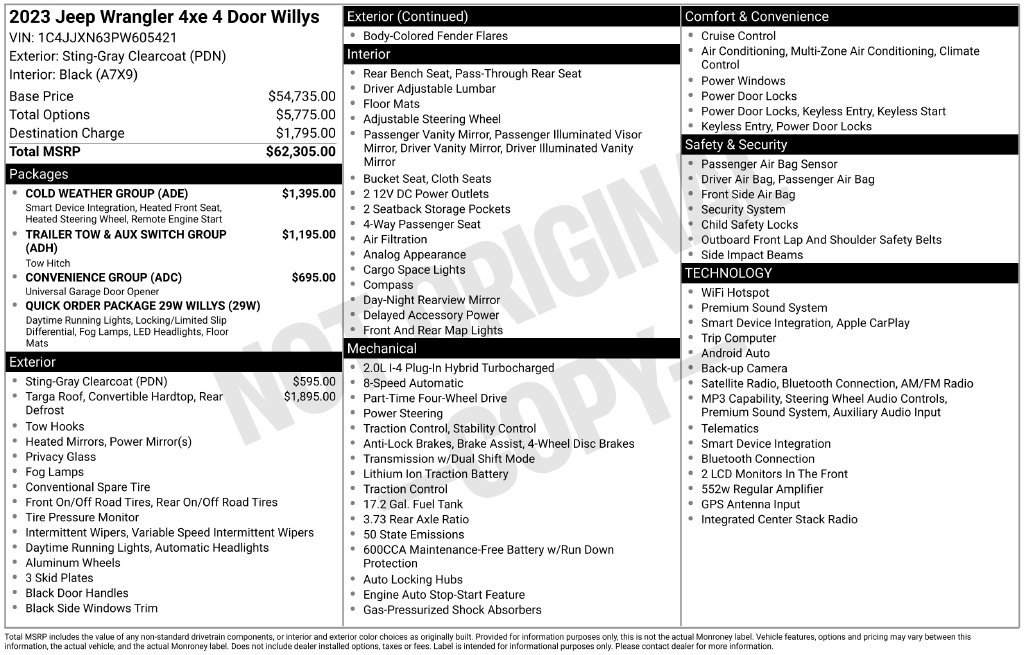 Used 2023 Gray Jeep Willys 4xe image 2