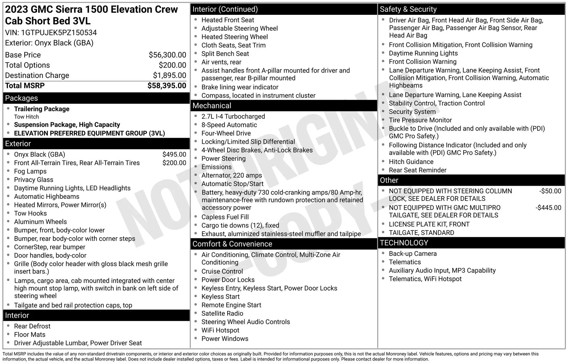 Used 2023 Onyx Black GMC Elevation image 3