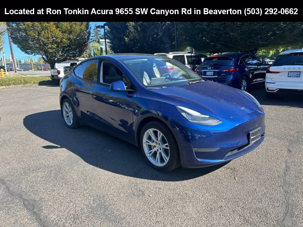 Used 2020 Deep Blue Metallic Tesla Long Range image 1