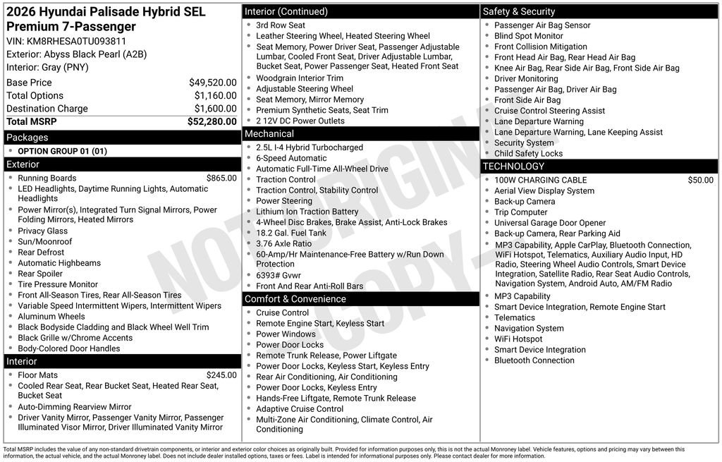 New 2026 Black Hyundai SEL Premium image 5