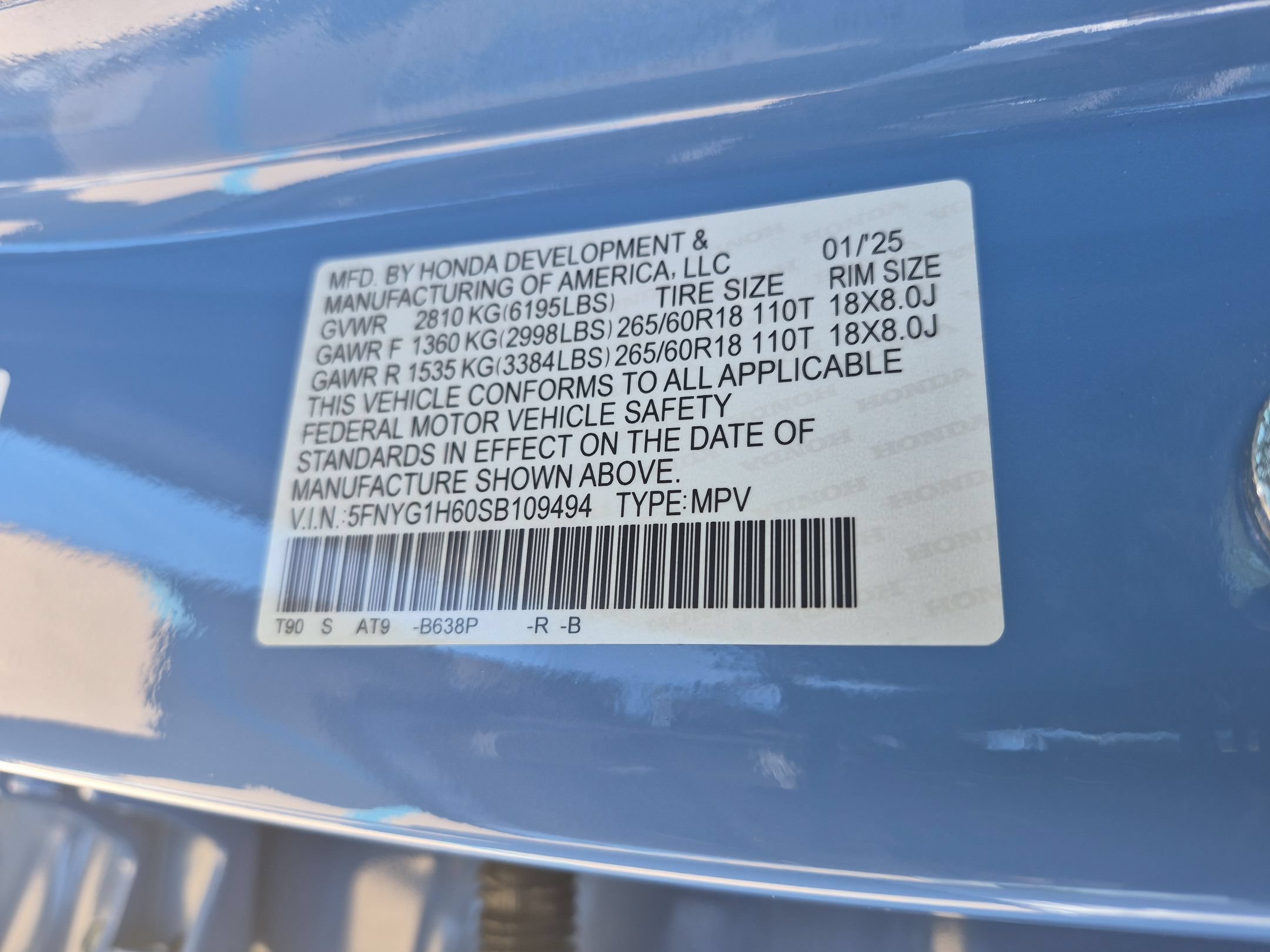 Certified Used 2025 Diffused Sky Pearl Honda TrailSport image 35